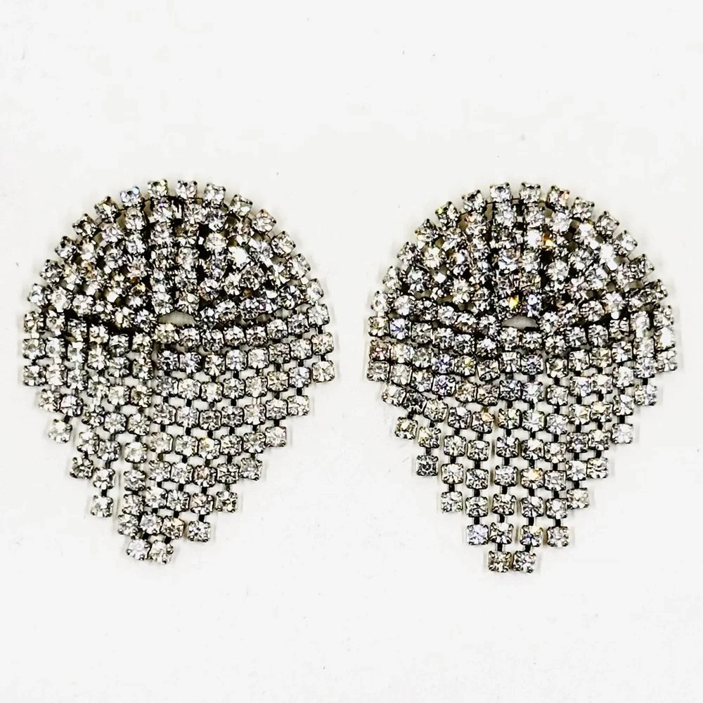 Bluette France Vintage Rhinestone Shoe Clips/Charms 2 Sets Excellent Cond Rare - Picture 2 of 8